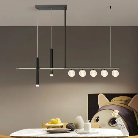 7 - LIGHT GREY KITCHEN ISLAND LINEAR LED PENDANT
