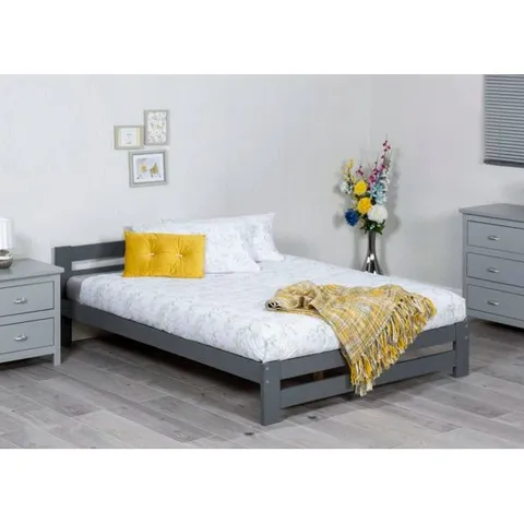 BOXED NICOLAS BED FRAME - GREY (1 BOX)