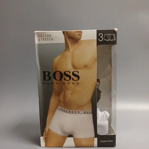 HUGO BOSS MEN'S 2-PACK STRETCH COTTON POUCH TRUNKS / BOXER BRIEFS MEDIUM