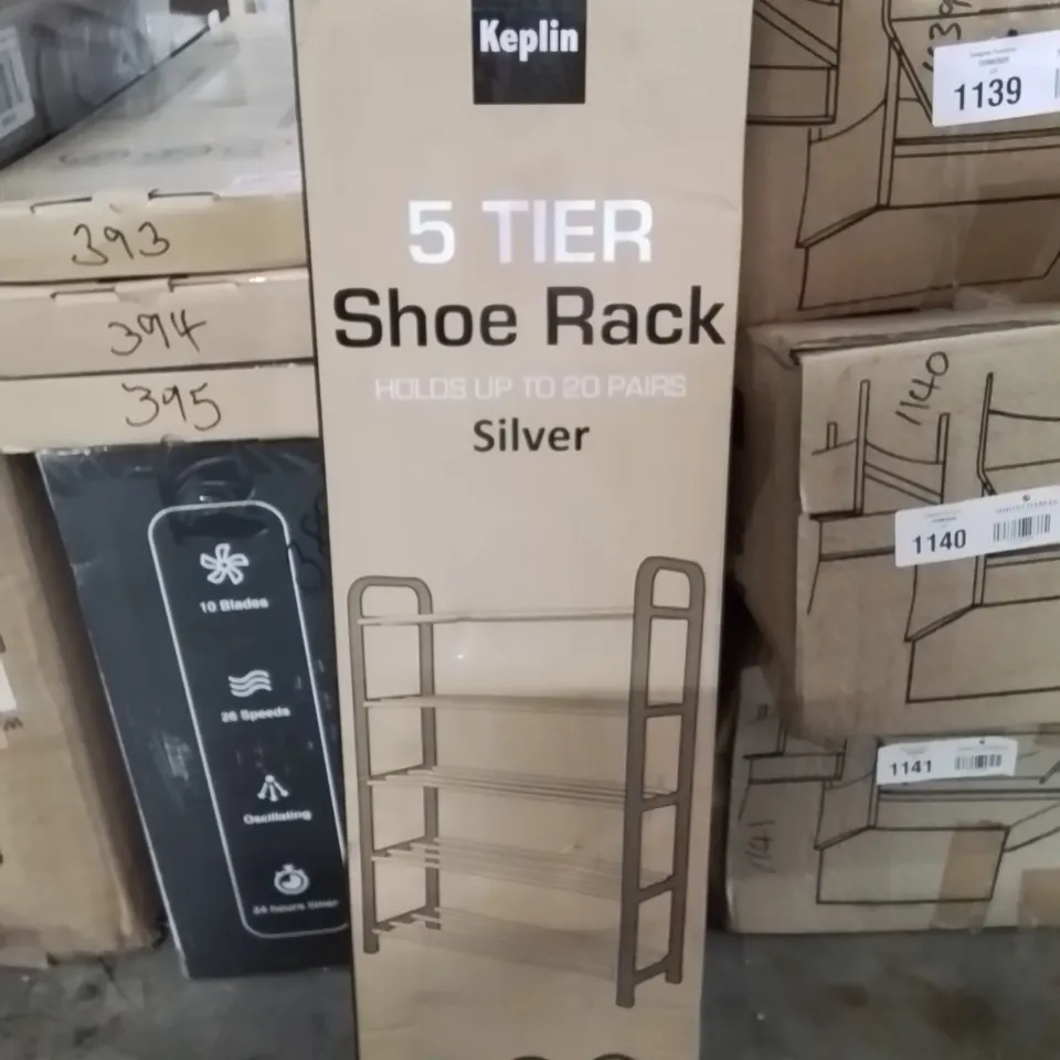 BOXED KEPLIN 5 TIER SHOE RACK -SILVER-