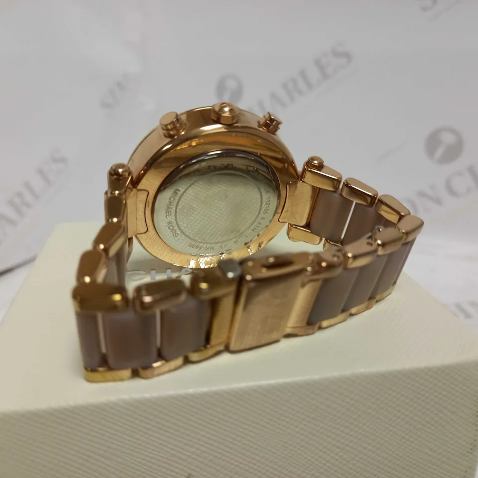 MICHAEL KORS PARKER ROSE GOLD STAINLESS STEEL WRIST WATCH RRP £400