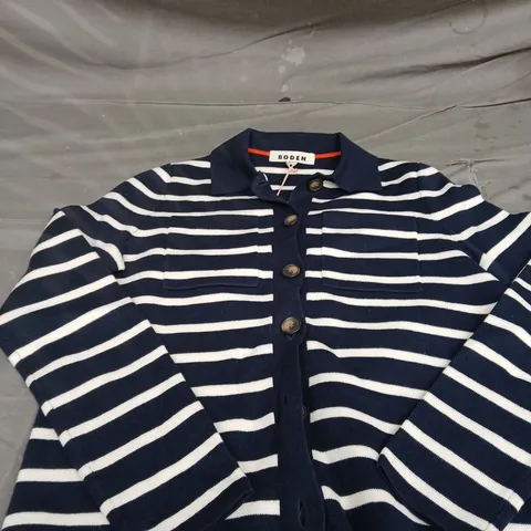 BODEN LONG SLEEVE STRIPPED TOP SIZE XS