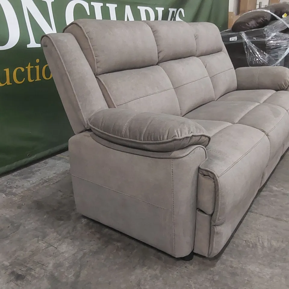 QUALITY DESIGNER VELVET UPHOLSTERED 3-SEATER SOFA