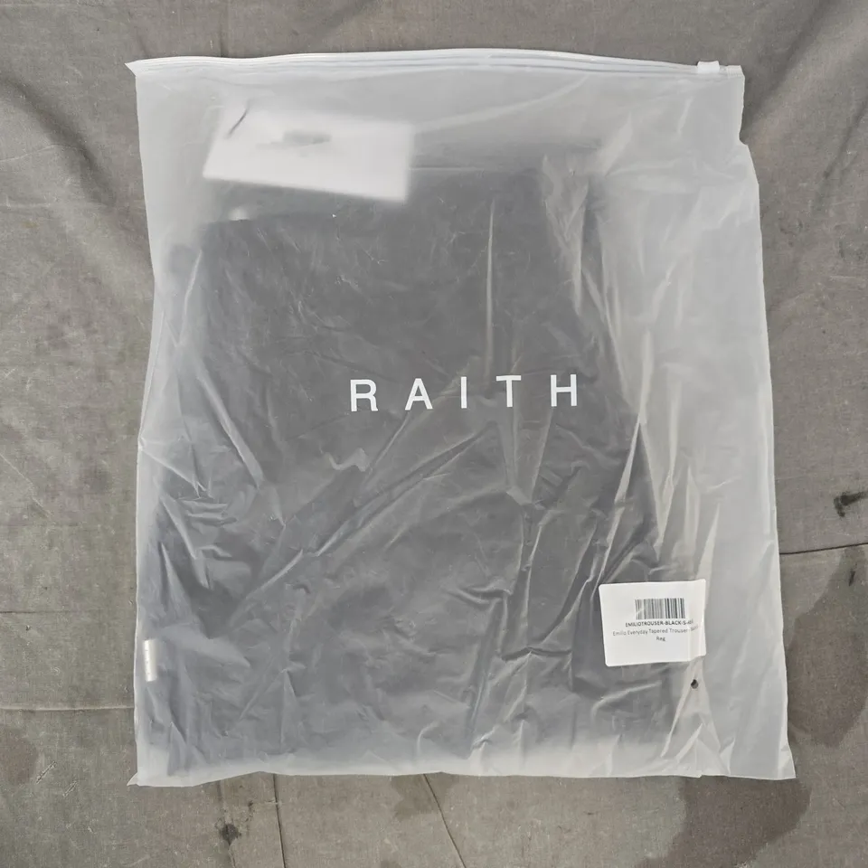 RAITH EMILIO EVERYDAY TAPERED TROUSERS IN BLACK SIZE SMALL-REG