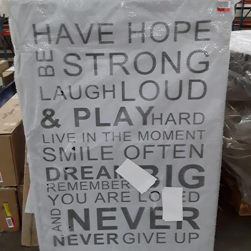 HAVE HOPE BE STRONG LAUGH LOUD - WRAPPED CANVAS PRINT