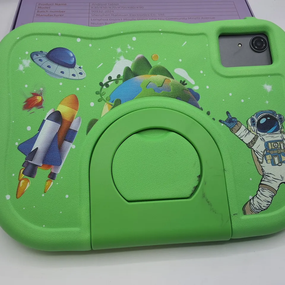 10.1" KIDS ANDROID TABLET WITH GREEN PROTECTIVE CASE