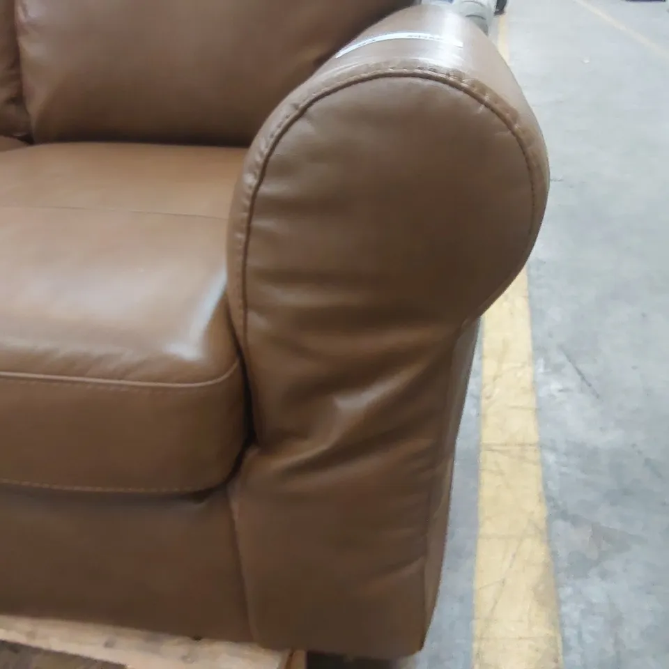 BAILEY 2 SEATER LEATHER SOFA - TAN RRP £829