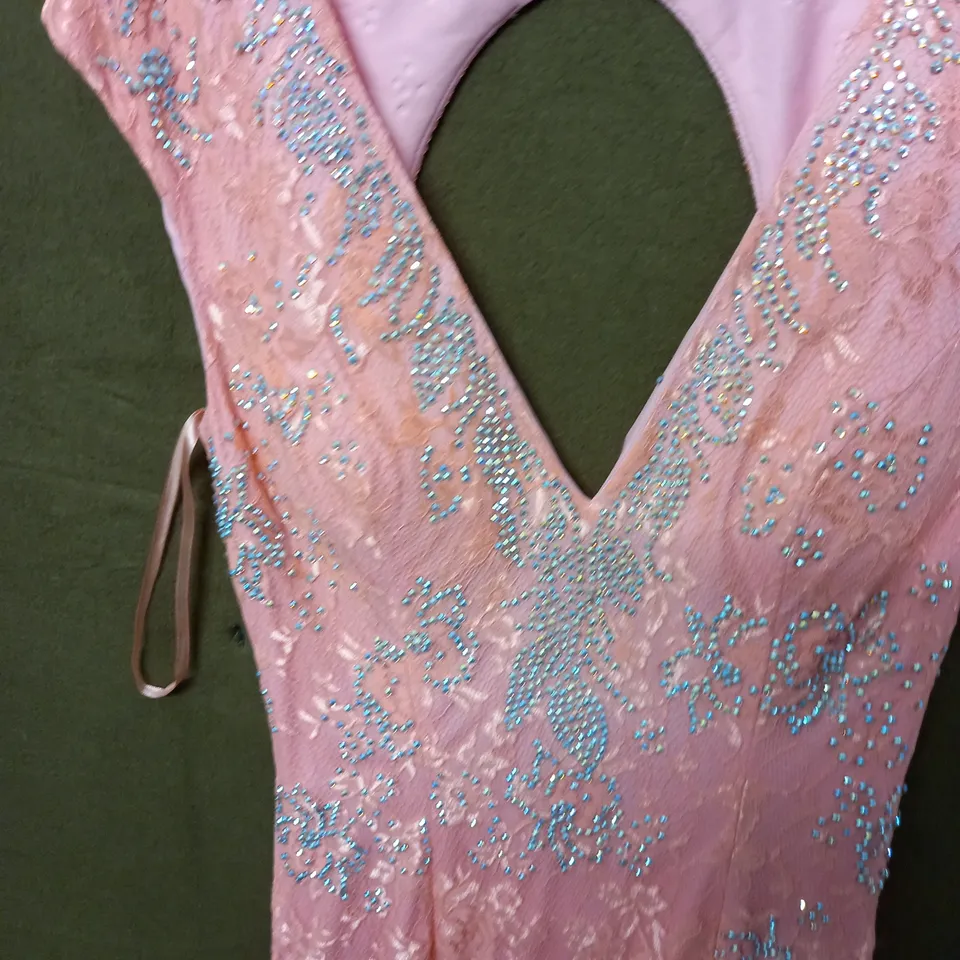 PINK EMBELLISHED OCCASIONAL DRESS - SIZE UNSPECIFIED
