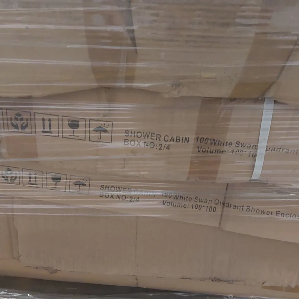PALLET CONTAINING A VERY LARGE QUANTITY OF ASSORTED BATHROOM SHOWER ENCLOSURE PARTS ECT