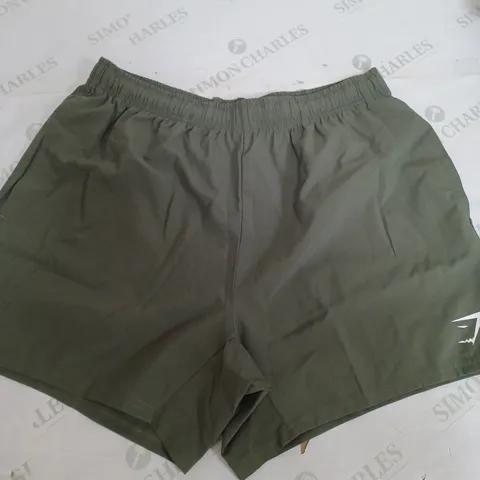 GYMSHARK ARRIVAL 5 SHORTS IN KHAKI - LARGE