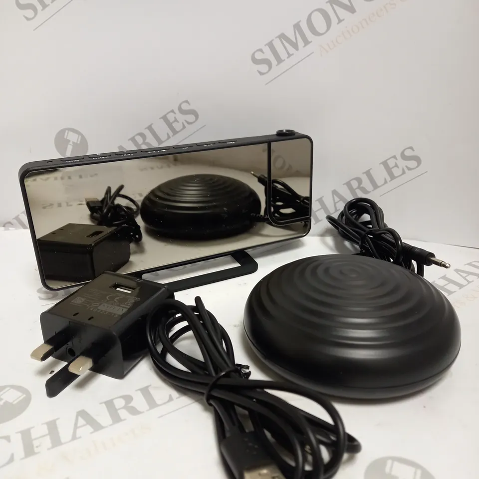 BOXED TS-9211 MIRROR PROJECTION VIBRATING ALARM CLOCK 