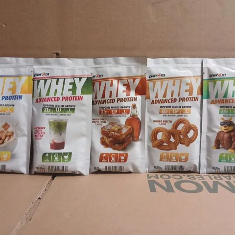SET OF 5 WHEY PROTEIN 30G SACHETS IN VARIOUS FLAVOURS