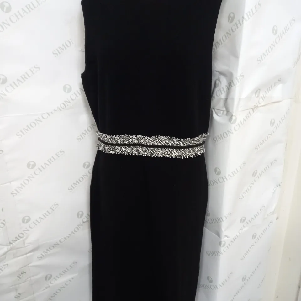 HOBBS LONDON SLEEVELESS DRESS IN BLACK SIZE 16