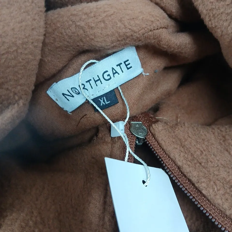 NORTHGATE BROWN FLEECE JACKET – XL
