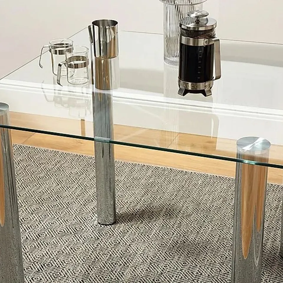 NOVA DINING TABLE GLASS TOP - BOX 1 OF 2 ONLY