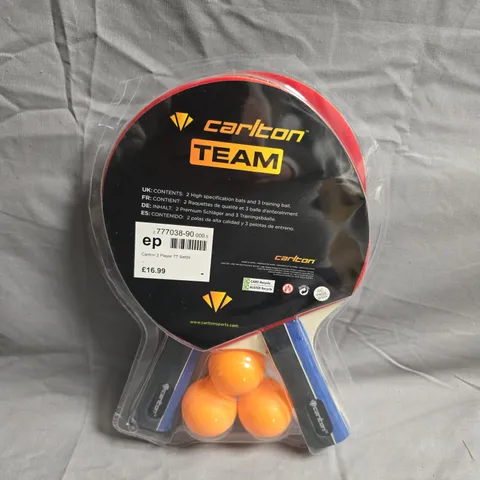 CARLTON TEAM TABLE TENNIS SET – 2 PADDLES AND 3 BALLS