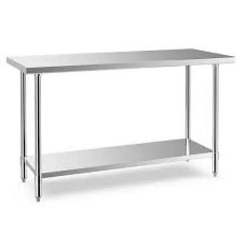 BOXED COSTWAY SINGLE SHELF STAINLESS STEEL WORKSTATION