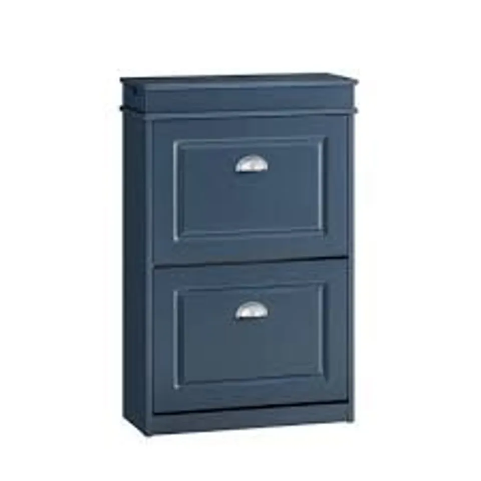 BOXED MORIAH 12 PAIR FLIP DOWN SHOE STORAGE - BLUE (1 BOX)