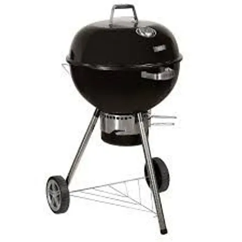 BOXED ZANUSSI ZCKTBBQ22-C PREMIUM KETTLE CHARCOAL BBQ WITH COVER IN BLACK