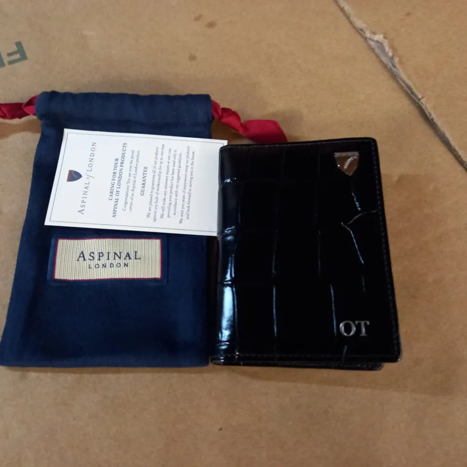 ASPINELL OF LONDON CARD WALLET - PERSONALISED WITH OT
