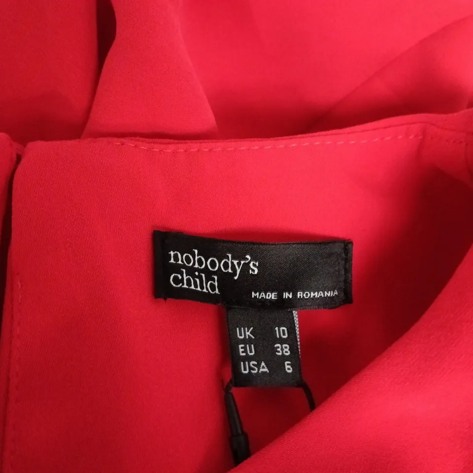 NOBODY'S CHILD NAOMI MIDI DRESS, RED – UK 10 (EU 38, USA 6)
