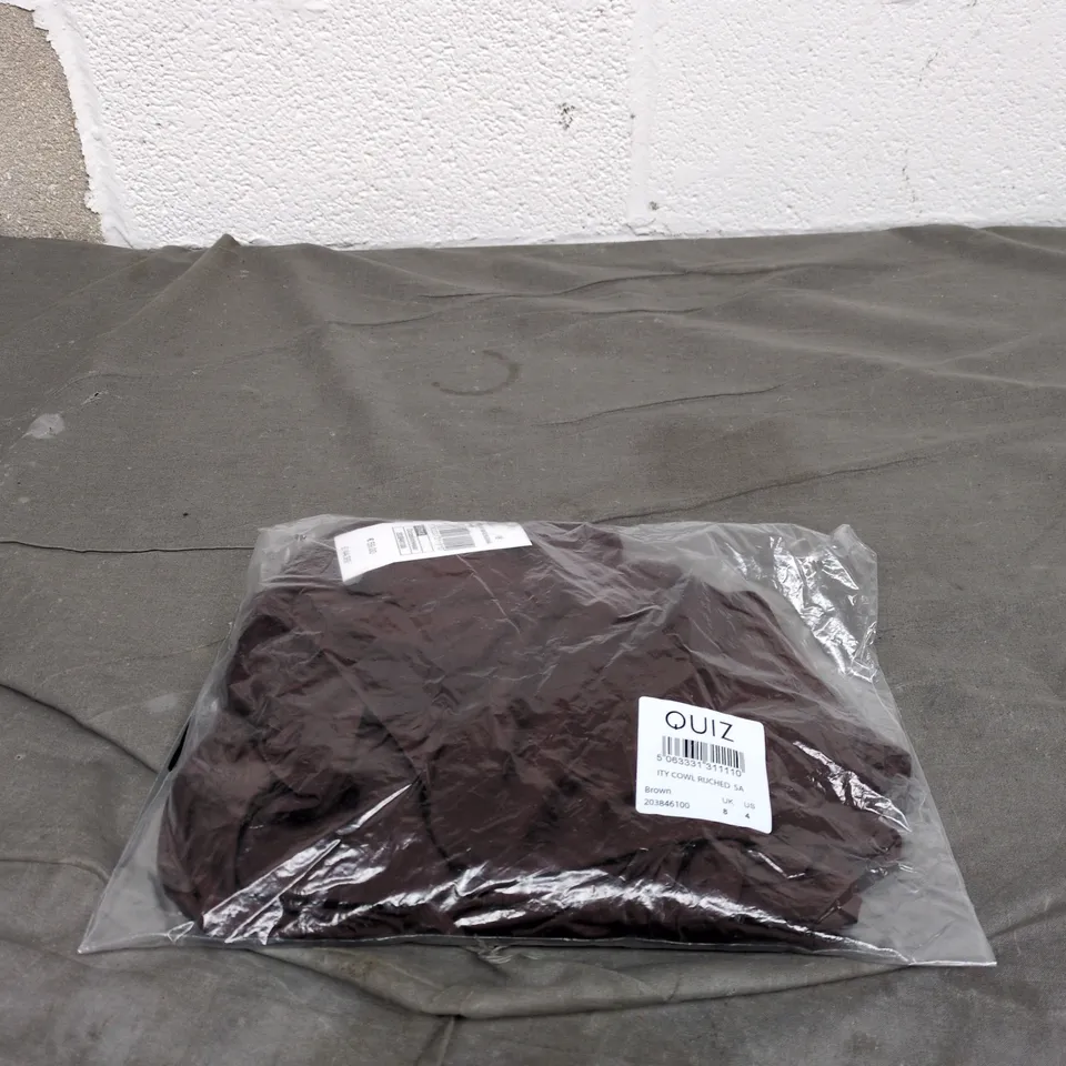 QUIZ SIZE 8 RUCHED SASH SLEEVELESS MAXI DRESS BAGGED