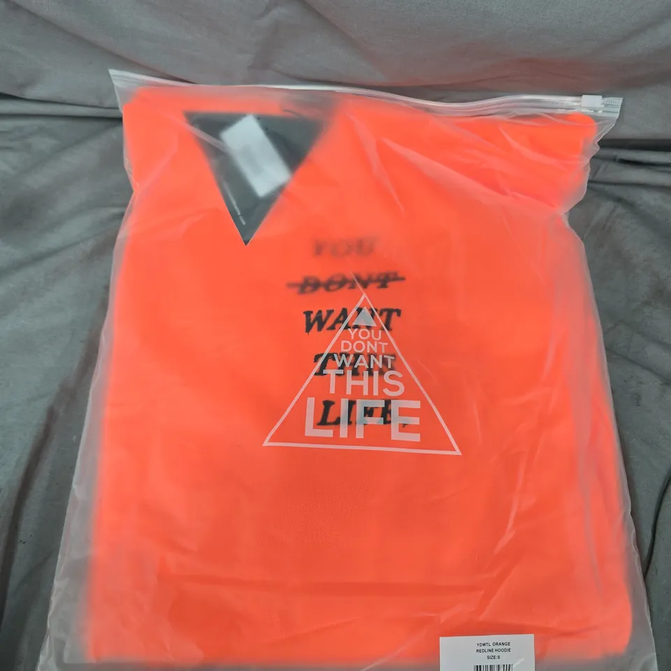 YDWTL ORANGE REDLINE HOODIE – SIZE S