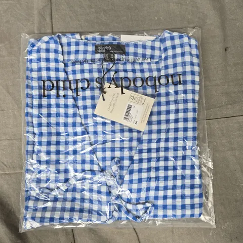 NOBODY'S CHILD TESSA TOP IN BLUE SIZE UK 10