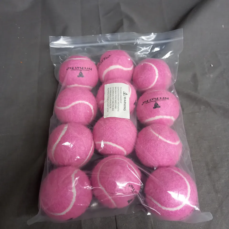 PET'S PLAY PAL X12 TENNIS BALLS IN PINK