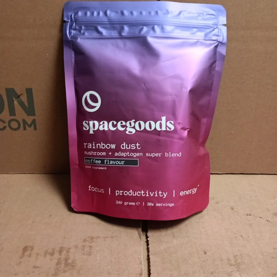 SPACEGOODS RAINBOW DUST MUSHROOM + ADAPTOGEN SUPER BLEND COFFEE FLAVOUR 240G