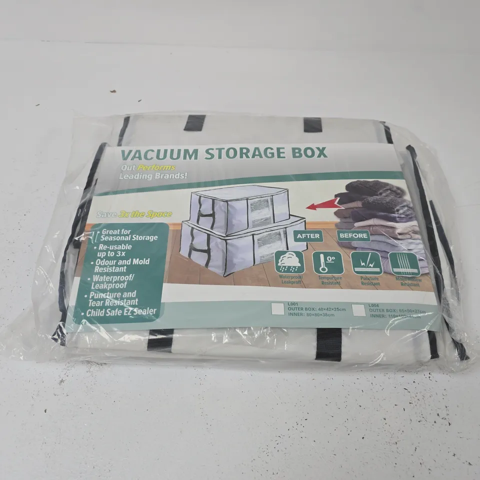 2X VACUUM STORAGE BOX WITH HANDLES
