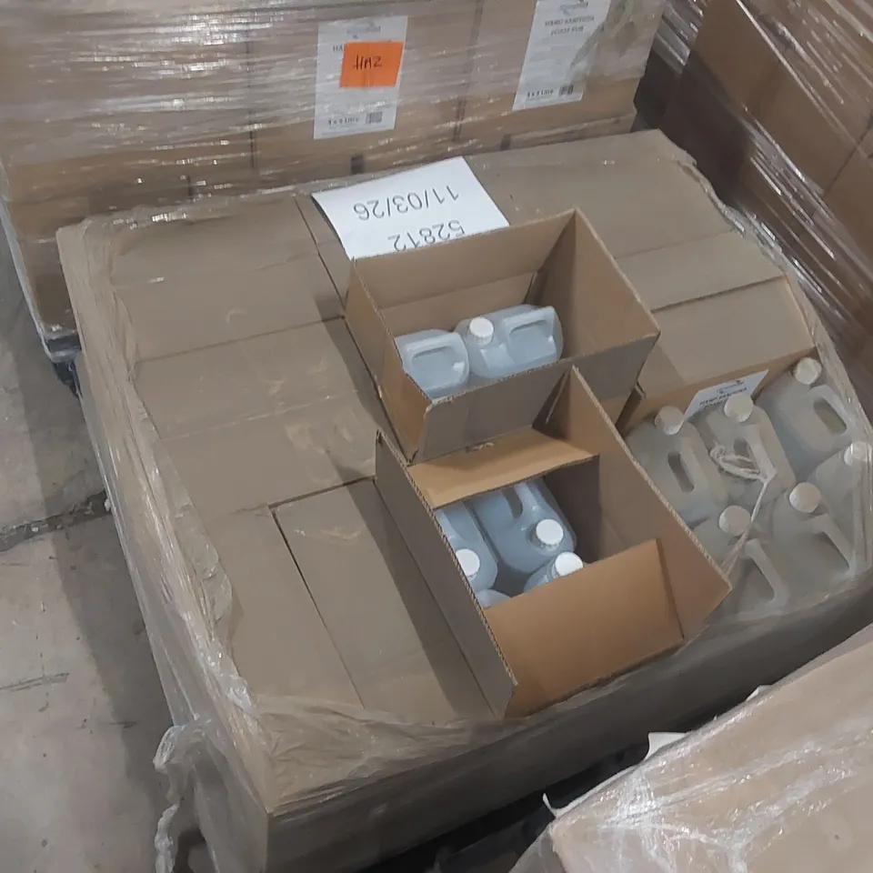 PALLET CONTAINING APPROXIMATELY 35x 5L STRONGHOLD HAND SANITIZER FOAM RUB