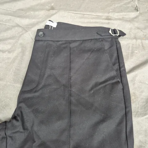 LEGEND LONDON PLAIN STRETCH TROUSERS - BLACK - SIZE 38