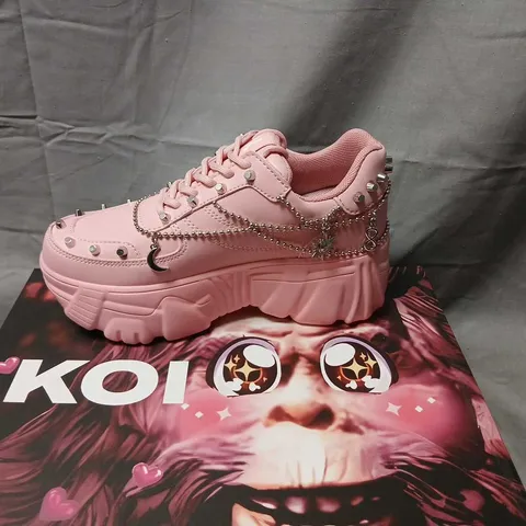 KOI JINX MYSTIC CHARM TRAINERS - BABY PINK (UK 4)
