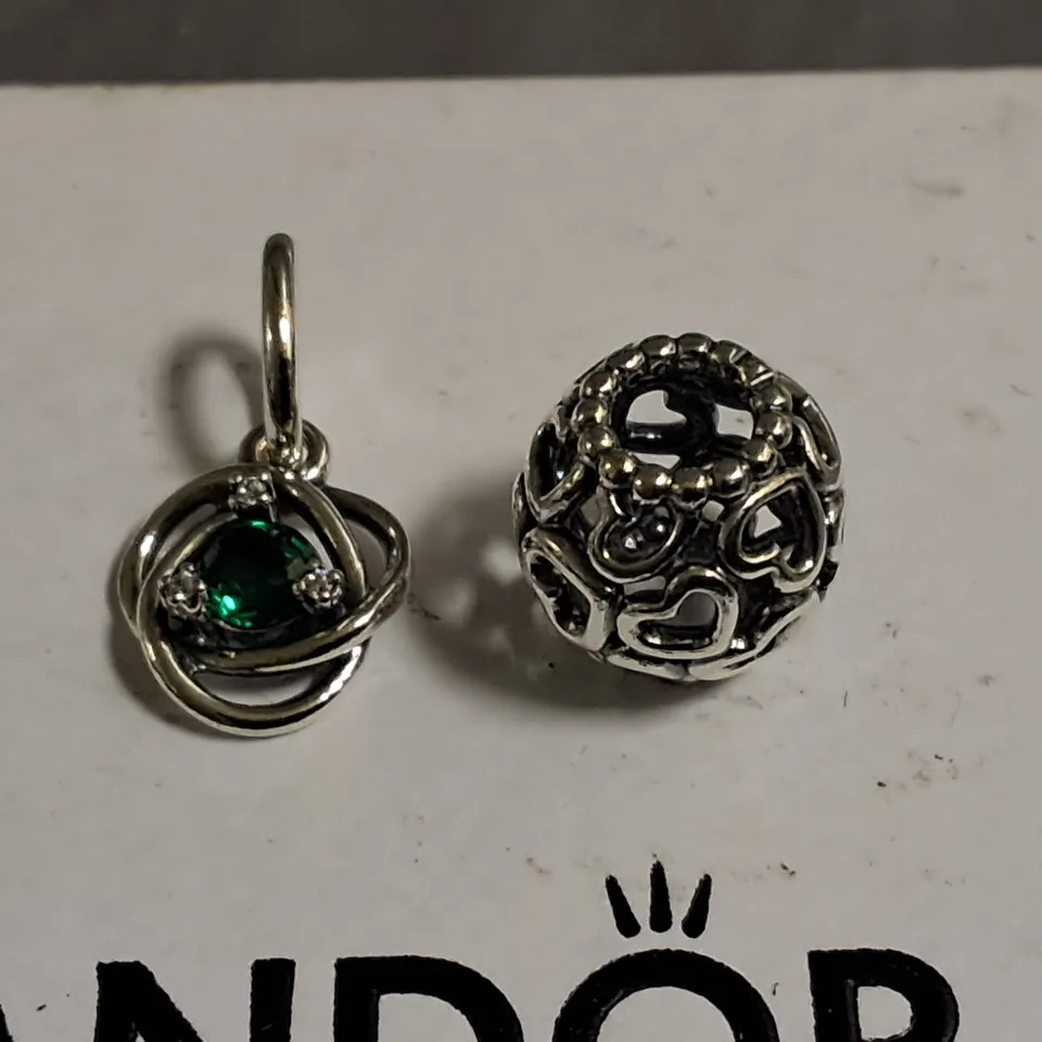 LOT OF 2 PANDORA CHARMS