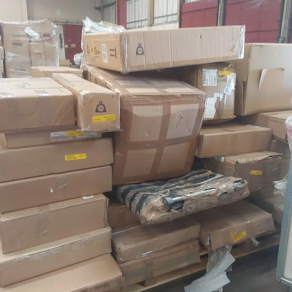 PALLET CONTAINING A LARGE QUANTITY OF ASSORTED FURNITURE PARTS ECT