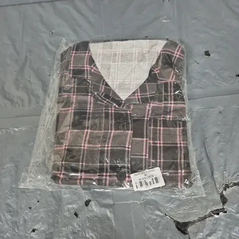 BOX OF APPROXIMATELY 20 NIGHT SUIT FLANNELS IN BLACK CHECK SIZE M - COLLECTION ONLY