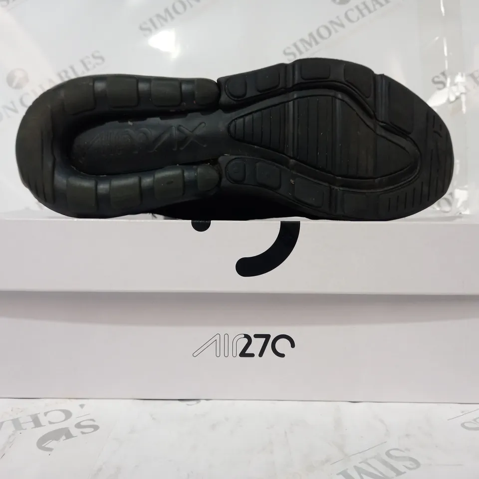 BOXED PAIR OF NIKE AIR MAX 270 SHOES IN BLACK UK SIZE 6