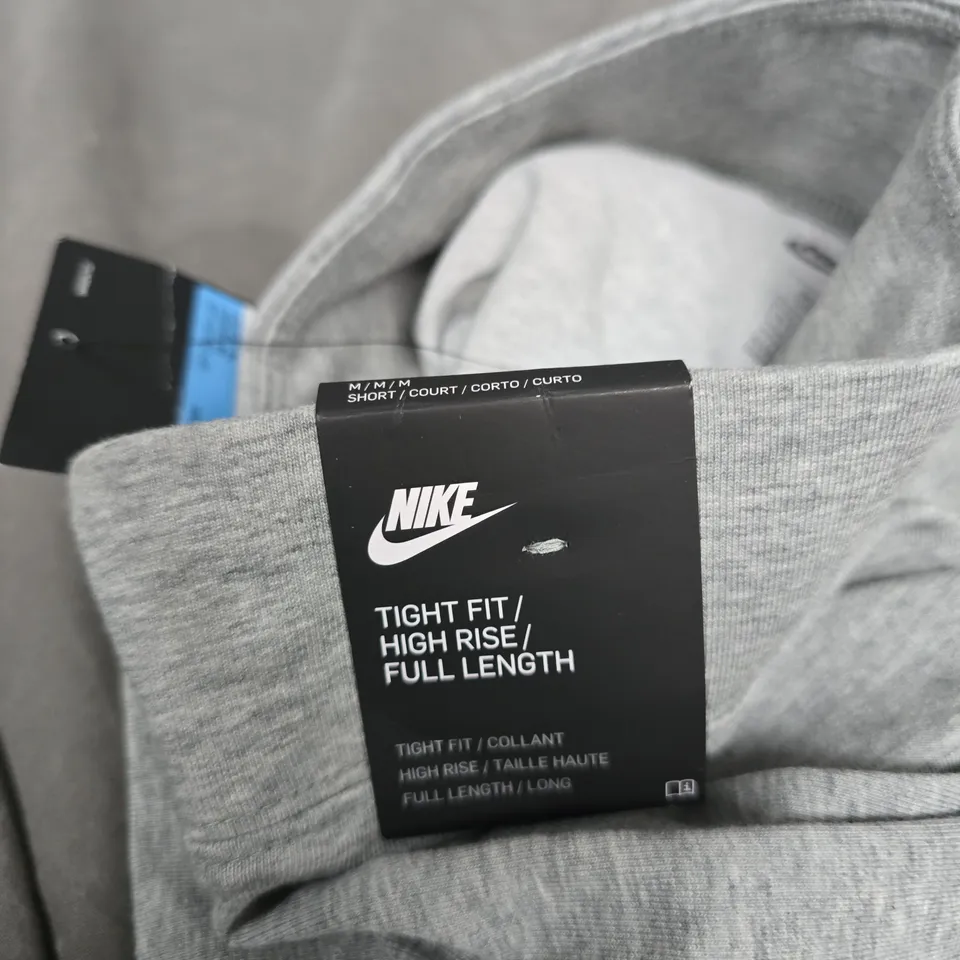 NIKE TIGHT FIT HIGH RISE FULL LENGTH LEGGINGS - HEATHER GREY, SIZE M