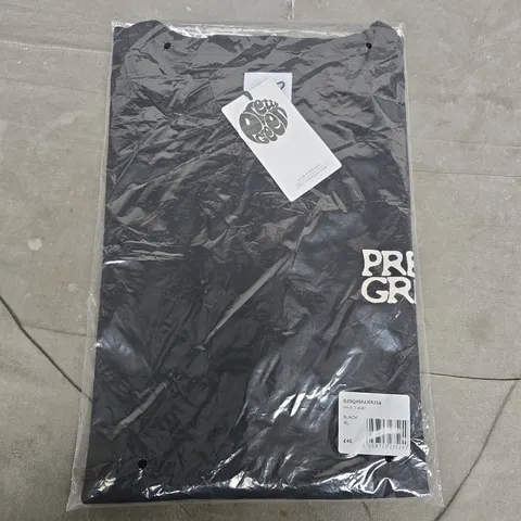 BAGGED PRETTY GREEN VINYL T-SHIRT IN BLACK - XL