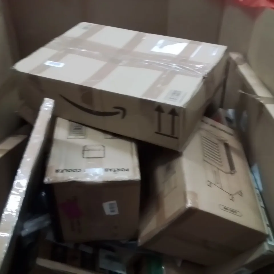PALLET OF ASSORTED HOUSEHOLD GOODS AND PRODUCTS TO INCLUDE;AIR COOLER,TOWEL WARMER,MIRROR