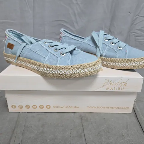 BOXED PAIR OF BLOWFISH BEUNOS SHOES IN SKY SMOKED BLUE SIZE UK 6