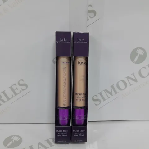 2 X TARTE SHAPE TAPE GLOW WAND IN SUNBEAM SHADE 