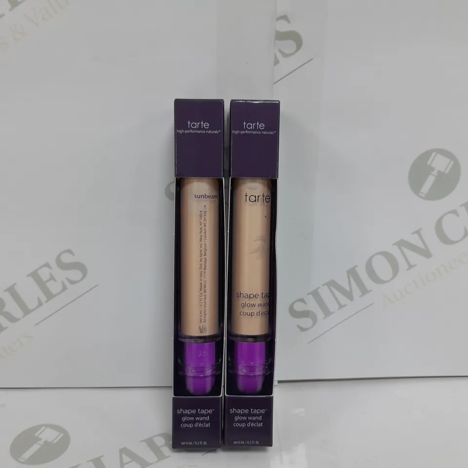 2 X TARTE SHAPE TAPE GLOW WAND IN SUNBEAM SHADE 