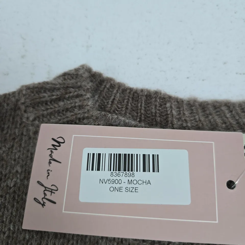 MISUMI KNIT SWEATER WITH ARGYLE PATTERN – ONE SIZE