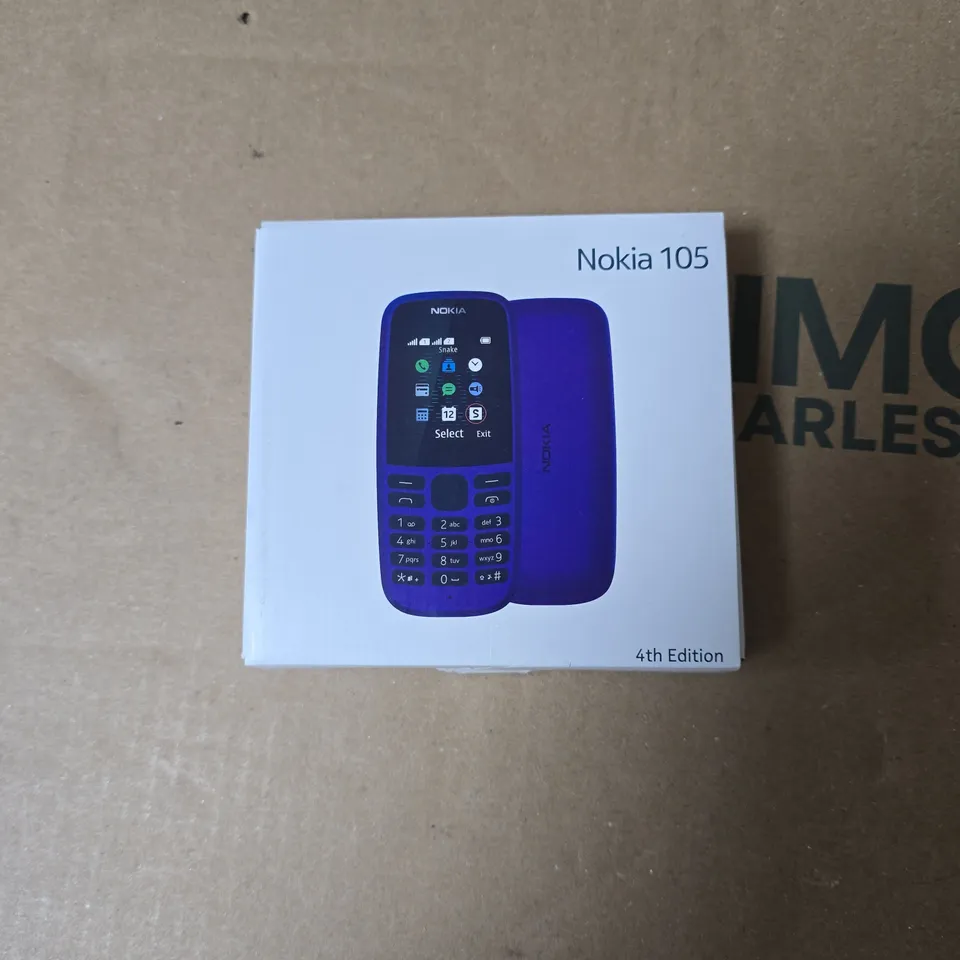NOKIA 105 (BLACK) – 4TH EDITION MOBILE PHONE - BOXED