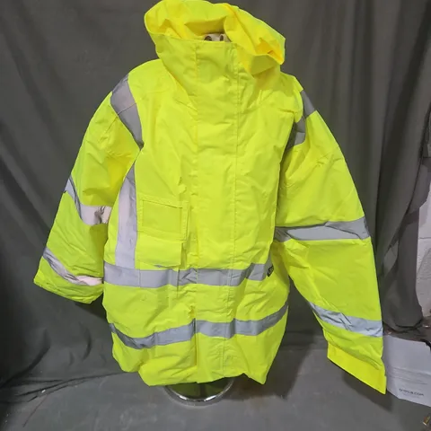 MARWOOD WORKWEAR LEO ECOVIZ 4K SUPERIOR BAFFLE LINED ANORAK IN YELLOW (A03-Y-LEO) - 3XL