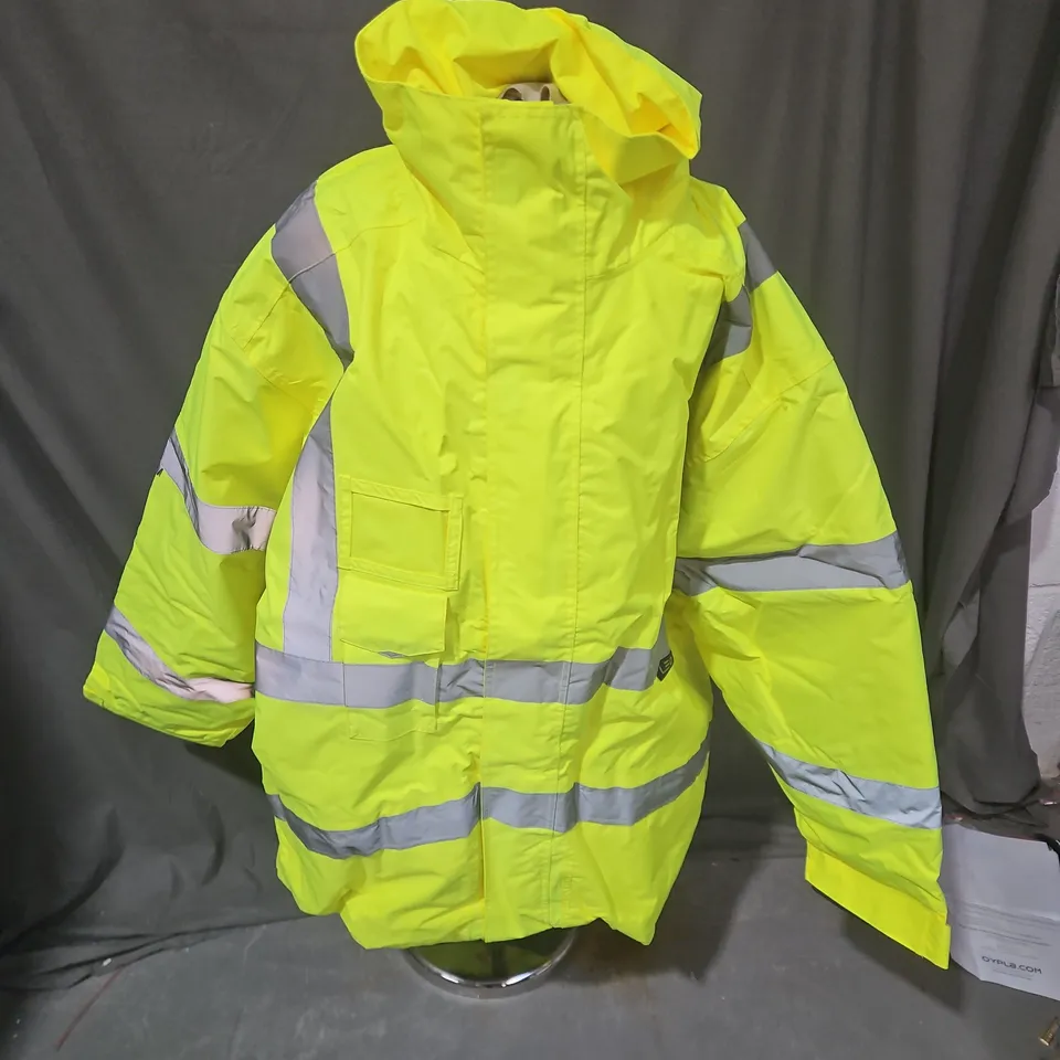 MARWOOD WORKWEAR LEO ECOVIZ 4K SUPERIOR BAFFLE LINED ANORAK IN YELLOW (A03-Y-LEO) - 3XL
