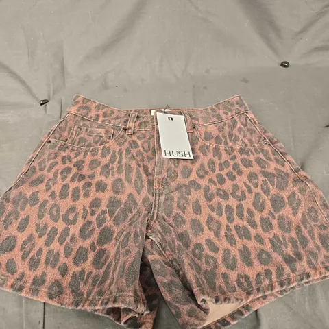 HUSH LEOPARD PRINT SHORTS SIZE 10