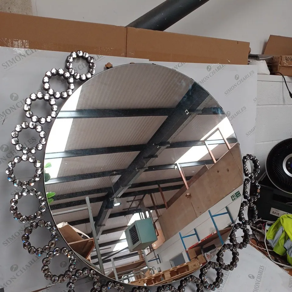 JM BY JULIEN MACDONALD CIRCULAR CRYSTAL WALL MIRROR